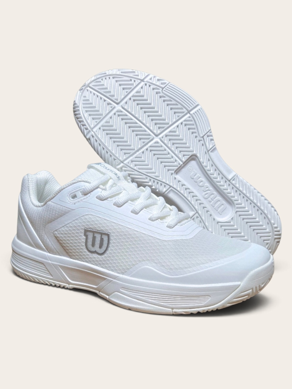 NEW Wilson Womens 7 Courtglide Tennis Shoes White Sneakers Pickleball Racket